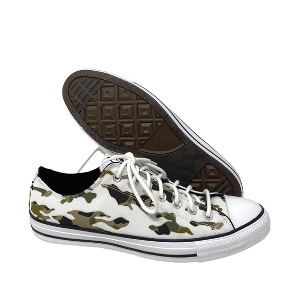 Converse Ctas OX Low Top Khaki White Canvas Men’s Size Sneakers Custom 166177F - Picture 5 of 10
